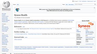 Syneos Health - Wikipedia