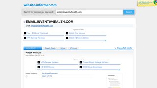 email.inventivhealth.com at WI. Outlook Web App - Website Informer