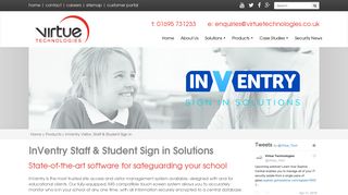 InVentry sign-in and visitor management - Virtue Technologies