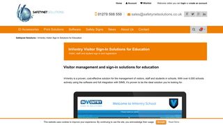InVentry Visitor Sign-In Solutions for Education - Safetynet Solutions