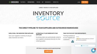 Inventory Source and Ordoro