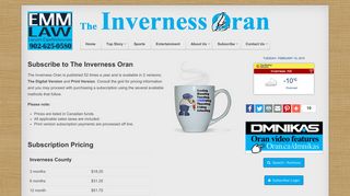 Subscribe - The Inverness Oran