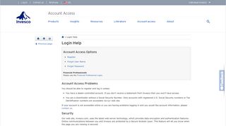 Invesco - Account Access - Account Access