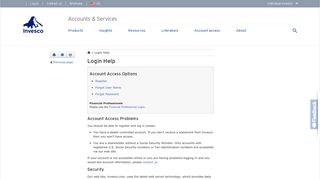 Invesco - Login Help - Accounts & Services