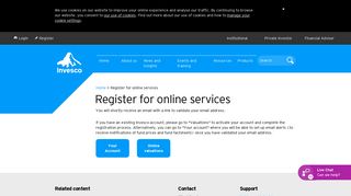 Register for online services - Invesco