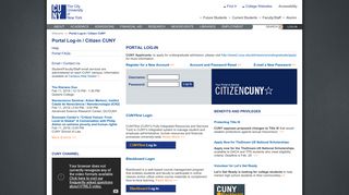 Portal Log-in/Citizen CUNY - CUNY.edu