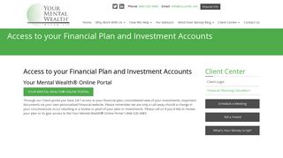 Access to Your Financial Plan and Investment Accounts | Your Mental ...