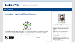 Investar Bank - Online Banking Login, Enroll & Financial Summary