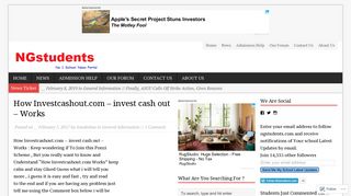 How Investcashout.com – invest cash out – Works – NGstudents.com