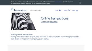 Online Transactions - Channel Islands - Investec