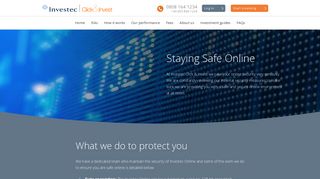 Data security for our online investing platform | Investec Click & Invest