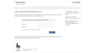 Valuation Service Login | Investec Wealth & Investment