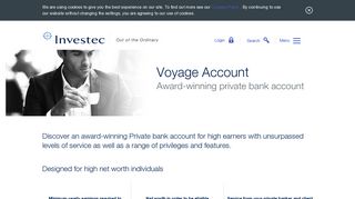 Voyage Account | Bank Account for High Earners | Investec