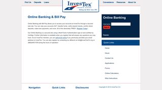 Online Banking & Bill Pay :: InvesTex Credit Union