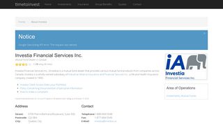 Investia Financial Services Inc. | Mutual Fund Dealer Canada