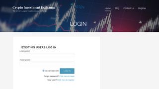 Login – Crypto Investment Exchange