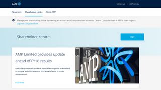 Shareholder centre - AMP