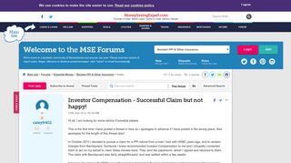 Investor Compensation - Successful Claim but not happy ...