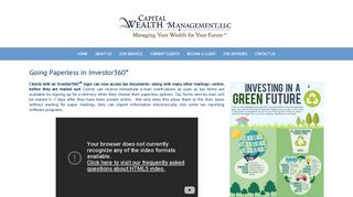 Going Paperless in Investor360° - Capital Wealth Management, LLC