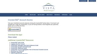 Investor360° Account Access - VISTA Wealth Strategies