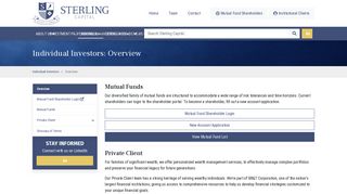 Individual Investors: Overview » Sterling Capital Management