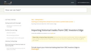 Importing historical trades from CIBC Investors Edge | Sharesight ...