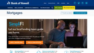 Bank of Hawaii - Personal - Mortgages