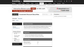 Investrade Discount Securities Review - Investing.com