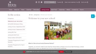 Welcome to your new school - Invicta Grammar School