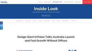 Design Giant InVision Talks Australia Launch and Fast Growth Without ...