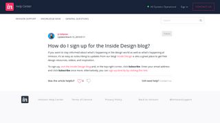 How do I sign up for the Inside Design blog? – InVision Support