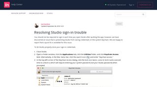 Resolving Studio sign-in trouble – InVision Support