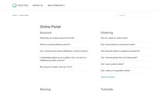 Online Portal – Invitae