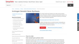 GeneArt Gene Synthesis | Thermo Fisher Scientific - US
