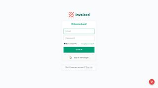 Sign In - Invoiced