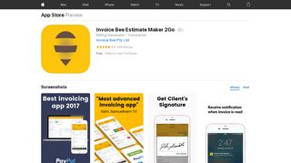 Invoice Bee Estimate Maker 2Go on the App Store - iTunes - Apple