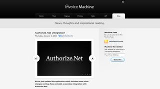The Invoice Machine | Blog | Authorize.Net Integration