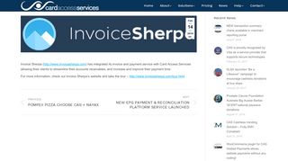 Invoice Sherpa integrated with CAS - Card Access Services