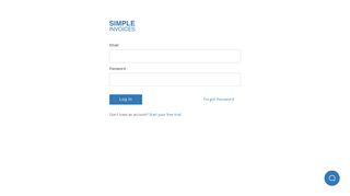 Simple Invoices - Log In