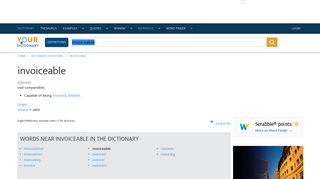 Invoiceable dictionary definition | invoiceable defined - YourDictionary
