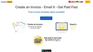 100 Free Invoices | Email PDFs & Get Paid Online - Invoice Home