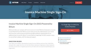 Invoice Machine Single Sign On (SSO) - SAML - LDAP - Bitium
