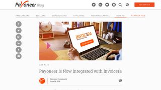 Payoneer is Now Integrated with Invoicera - The Payoneer Blog