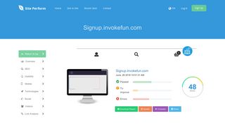 Signup.invokefun.com SEO Issues, Traffic and Optimization Tips