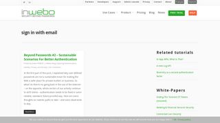 sign in with email | inWebo 2-factor authentication solution and 2fa API