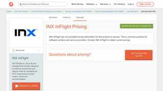 INX InFlight Pricing | G2 Crowd