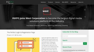 The Perfect Login & Registration Page | INXPO