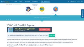 How to Pay IOB Credit Card Bill Payment Online - BankBazaar