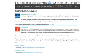 Office of Talent Development :: Teacher Evaluation System