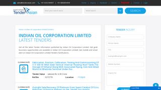Indian Oil Corporation Limited Latest Online Tenders Detail ...
